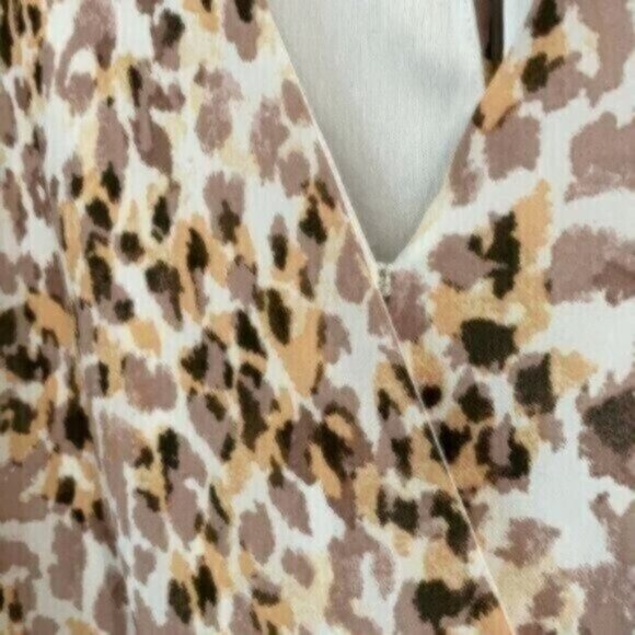 EVRI Animal Print Boho Contemporary Neutral Midi High Low Dress - Picture 5 of 11